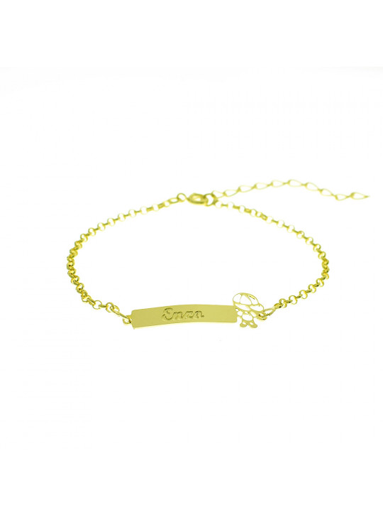 Pulseira Feminina Nome Enzo Banhada Ouro 18K - 1080244