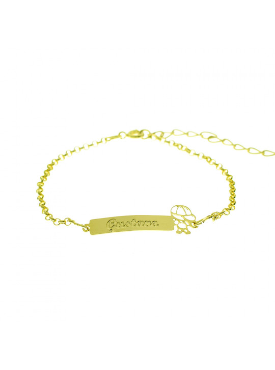 Pulseira Feminina Nome Gustavo Banhada Ouro 18K - 1080247