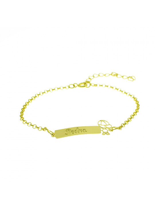 Pulseira Feminina Nome Pedro Banhada Ouro 18K - 1080257