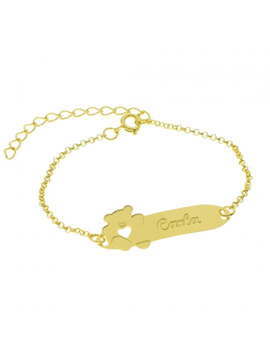 Pulseira Infantil Nome Carla Banhada Ouro 18K - 1080264