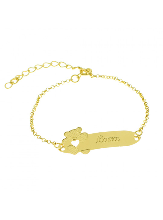 Pulseira Infantil Nome Lara Banhada Ouro 18K - 1080270