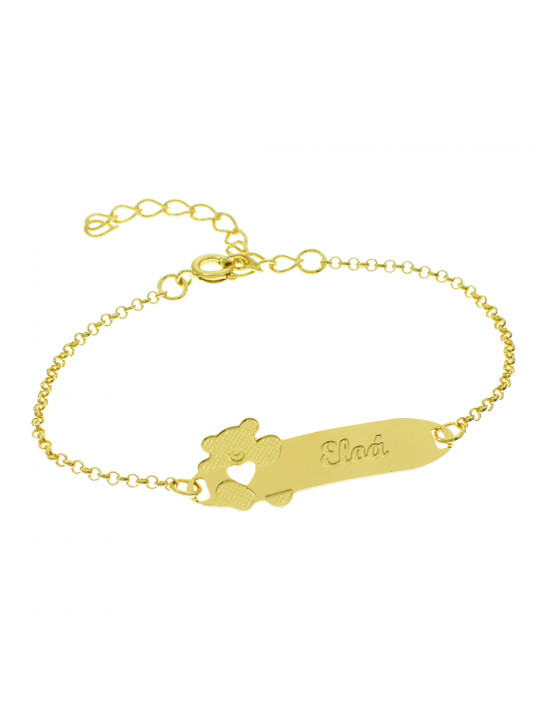 Pulseira Infantil Nome Eloá Banhada Ouro 18K - 1080284
