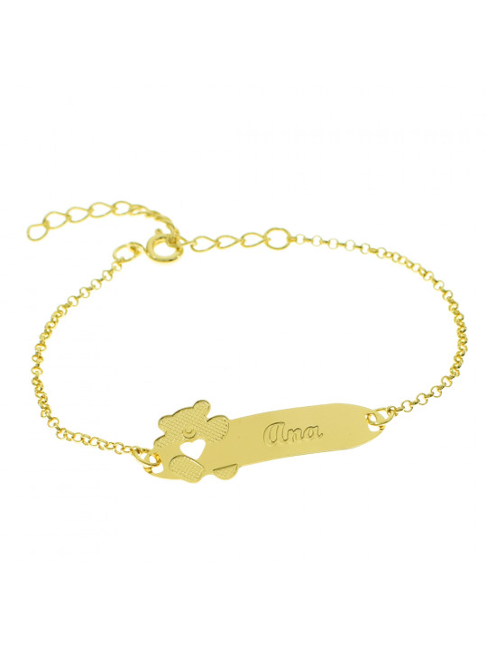 Pulseira Infantil Nome Ana Banhada Ouro 18K - 1080285