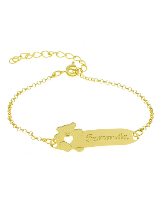 Pulseira Infantil Nome Fernanda Banhada Ouro 18K - 1080292