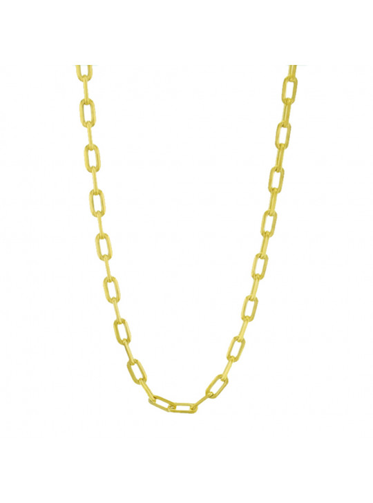 Corrente Gomo Modelo Cartier 45 cm Banhada Em Ouro Amarelo 18 k - 1050005