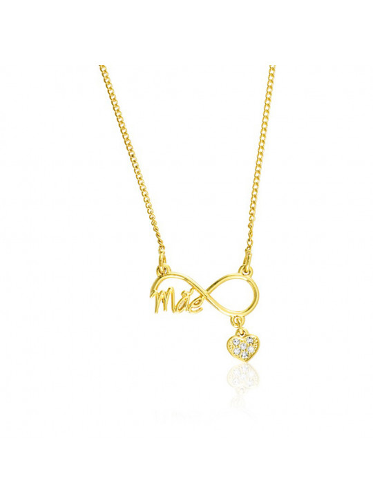 Gargantilha Infinito Mãe Horus Import Banhada em Ouro Amarelo 18 K - 1061200 