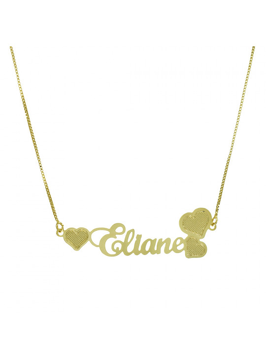 Colar com o nome Eliane Banhado em Ouro 18 Kilates - 1060323