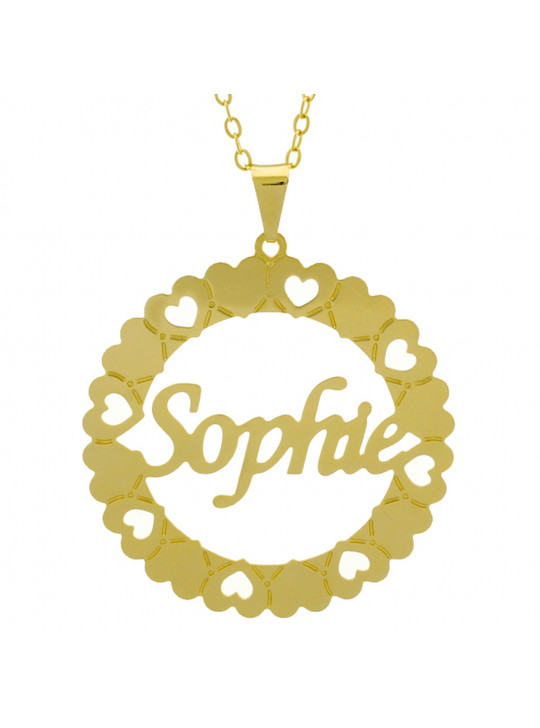 Gargantilha Pingente Mandala Manuscrito SOPHIE Banho Ouro Amarelo 18 K - 1061398