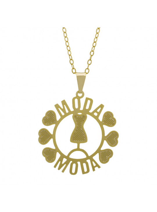 Gargantilha Profissões Pingente MODA Banhada Ouro Amarelo 18K - 1061271