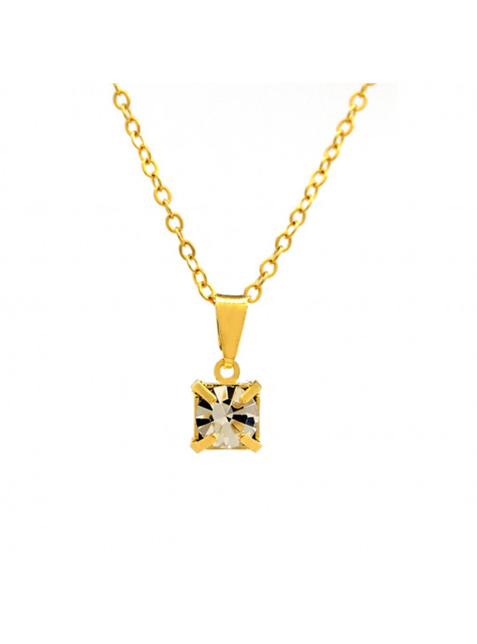 Gargantilha Ponto De Luz Cristal Banhada Ouro 18 K - 1060156