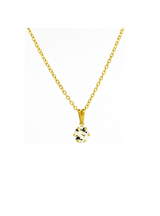 Gargantilha Ponto De Luz Cristal Banhada Ouro 18 K - 1060151