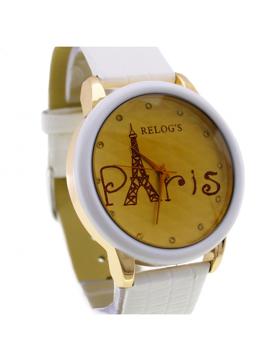 Relógio Feminino Paris III Branco 32063 Analógico Relog's - REL19108