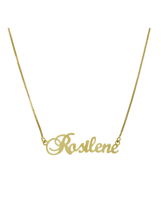 Colar com o nome Rosilene Banhado em Ouro 18 Kilates - 1060310