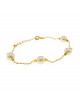 Pulseira Horus Import Quatro Pérolas Banhada Ouro Amarelo 18 K - 1080021