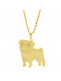 Gargantilha Horus Import Pug 2 Banhada Ouro Amarelo 18 K 1060173