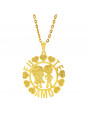 Gargantilha Horus Import Eu Te Amo Banhada Ouro Amarelo 18 K 1060181 