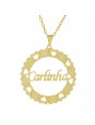 Gargantilha Mandala CARLINHA Banho Ouro 18 K - 1060261