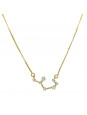 Colar Signo Sargiatário Pedras Zircônia Banhada em Ouro 18K - 1061186