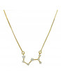 Colar Signo Escorpião Pedras Zircônia Banhada em Ouro 18K - 1061187