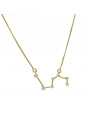 Colar Signo Leão Pedras Zircônia Banhada em Ouro 18K - 1061188