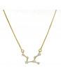 Colar Signo Virgem Pedras Zircônia Banhada em Ouro 18K - 1061192