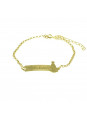 Pulseira Feminina Nome Maria Laura Banhada Ouro 18K -1080043