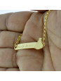 Pulseira Feminina Nome Maria Laura Banhada Ouro 18K -1080043