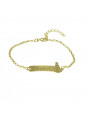 Pulseira Feminina Nome Maria Laura Banhada Ouro 18K -1080043