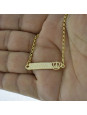Pulseira Feminina Nome Gabriela Banhada Ouro 18K -1080049