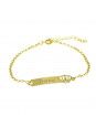 Pulseira Feminina Nome Isaac Banhada Ouro 18K -1080050