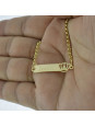 Pulseira Feminina Nome Isaac Banhada Ouro 18K -1080050