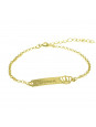 Pulseira Feminina Nome Luana Banhada Ouro 18K -1080051