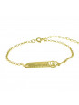 Pulseira Feminina Nome Matheus Banhada Ouro 18K -1080052
