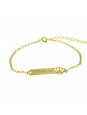 Pulseira Feminina Nome Melissa Banhada Ouro 18K -1080053