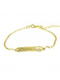 Pulseira Feminina Nome Pedro Banhada Ouro 18K -1080055