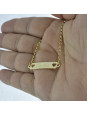 Pulseira Feminina Nome Agatha Banhada Ouro 18K -1080056