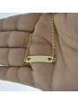 Pulseira Feminina Nome Bernardo Banhada Ouro 18K -1080057