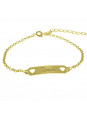 Pulseira Feminina Nome Luna Banhada Ouro 18K -1080059