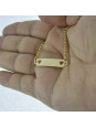 Pulseira Feminina Nome Malu Banhada Ouro 18K -1080060