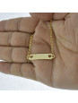 Pulseira Feminina Nome Rodrigo Banhada Ouro 18K -1080064