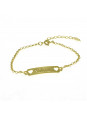 Pulseira Feminina Nome Valentim Banhada Ouro 18K -1080065