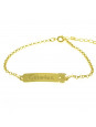 Pulseira Feminina Nome Catarina Banhada Ouro 18K -1080067