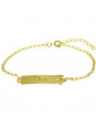 Pulseira Feminina Nome Elisa Banhada Ouro 18K -1080068