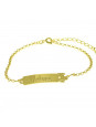 Pulseira Feminina Nome Helena Banhada Ouro 18K -1080069
