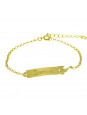 Pulseira Feminina Nome Larissa Banhada Ouro 18K -1080071