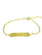 Pulseira Feminina Nome Luana Banhada Ouro 18K -1080072