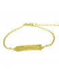 Pulseira Feminina Nome Sophie Banhada Ouro 18K -1080075