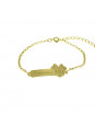 Pulseira Feminina Nome Antonella Banhada Ouro 18K -1080077