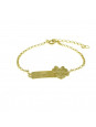 Pulseira Feminina Nome Sofia Banhada Ouro 18K -1080084