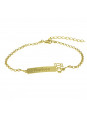 Pulseira Feminina Nome Andrea Banhada Ouro 18K -1080087